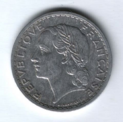 5 франков 1945 г. Франция