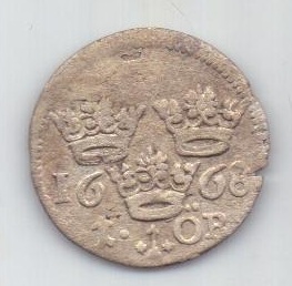1 оре (эре) 1668 г. Швеция