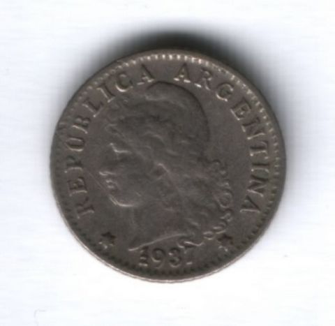 5 сентаво 1937 г. Аргентина