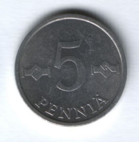 5 пенни 1984 г. Финляндия