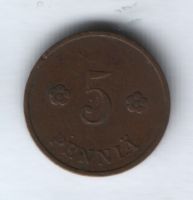 5 пенни 1934 г. Финляндия