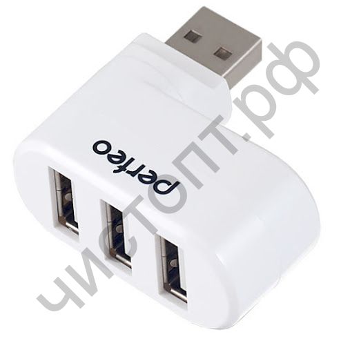 USB HUB USB-хаб Perfeo 3 Port, (PF-VI-H024 White) белый USB 2.0 разветвитель на 3 порта