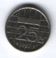 25 центов 1987 г. Нидерланды