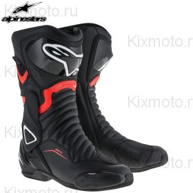 Мотоботы Alpinestars SMX-6 V2 Drystar Moto, Черно-красные