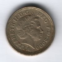 1 фунт 2000 г. Великобритания