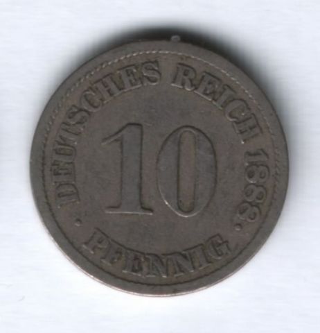 10 пфеннигов 1888 г. J Германия
