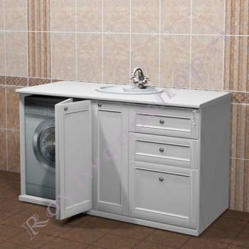 Тумба под стиральную машину "Руссильон PROVENCE-150 белый"