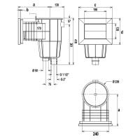 Скиммер под бетон Flexinox 87192011 Standart