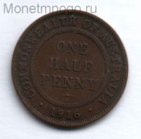 1/2 пенни 1916 г. Австралия