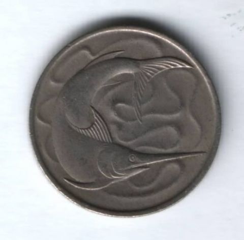 20 центов 1967 г. Сингапур