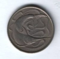 20 центов 1967 г. Сингапур