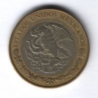 10 песо 1998 г. Мексика