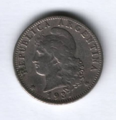 20 сентаво 1937 г. Аргентина
