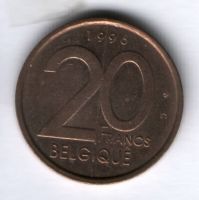 20 франков 1996 г. Бельгия