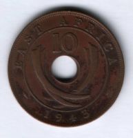 10 центов 1943 г. Восточная Африка