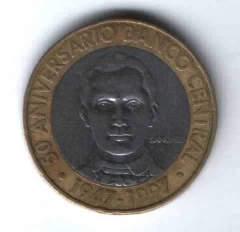 5 песо 1997 г. Доминиканская Республика