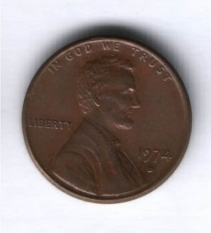 1 цент 1974 г. D США
