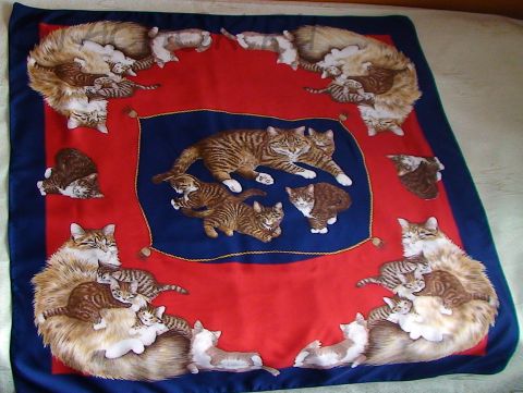 Платок "Сибирские кошки"