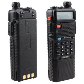 Рация Baofeng UV-5R c увеличенным аккумулятором Baofeng 3800 мАч (черная)