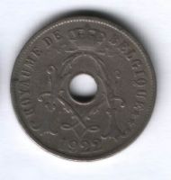 25 сантимов 1922 г. Бельгия