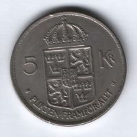 5 крон 1972 г. Швеция