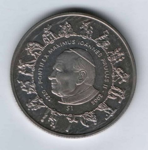 1 доллар 2005 г. Сьерра-Леоне, Папа Римский Иоанн Павел II