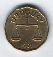 50 сентесимо 1981 г. Уругвай
