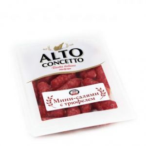 Колбаса салями с трюфелем Alto Concetto сыровяленая мини - 150 г (Россия) | Salame truffle Альто Кончетто