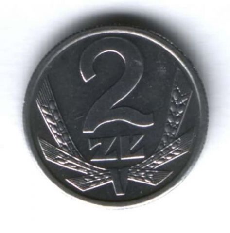 2 злотых 1990 г. Польша