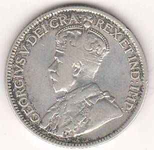 25 центов 1917 г. Канада