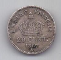 20 сантим 1867 г. Франция