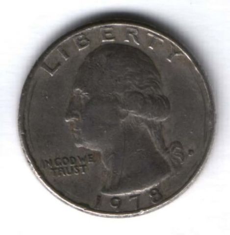 1/4 доллара 1978 г. США, D
