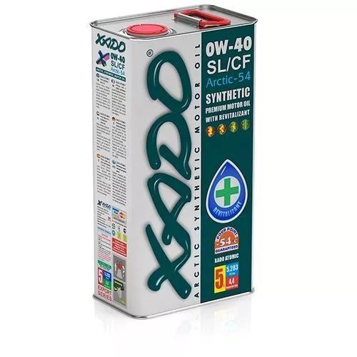 Масло моторное XADO Atomic Oil 0W-40 SL/CF Arctic-54 (жестебанка 5 л)