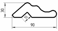 Карнизы №434 30х90 мм