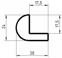 Торцевые накладки (декоративная) №12  24х30 мм