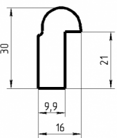 Декоративные накладки №67  16х30 мм