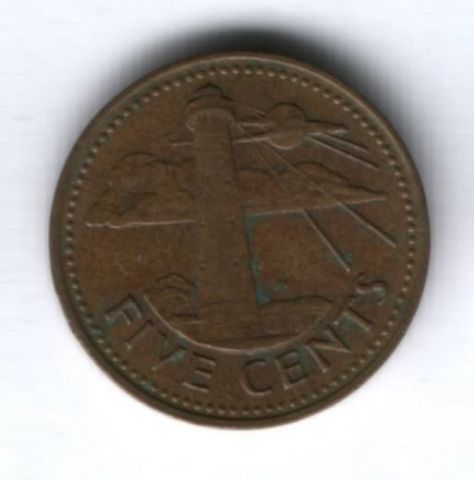 5 центов 1973 г. Барбадос