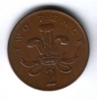 2 пенса 1991 г. Великобритания