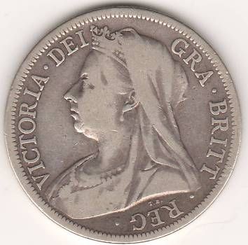 1/2 кроны 1901 г. Англия