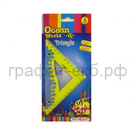 Угольник 45град.12см Keyroad Ocean World Soft touch обрезиненный корпус KR970563-1-1