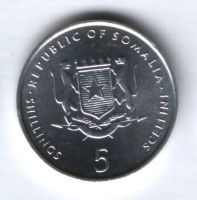 5 шиллингов 2002 г. Сомали, Слон
