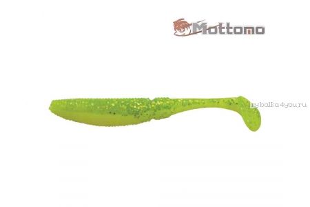 Виброхвост Mottomo Typhoon 10см Chartreuse Shadow 5шт.