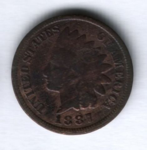 1 цент 1887 г. США