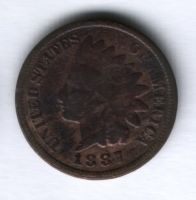 1 цент 1887 г. США