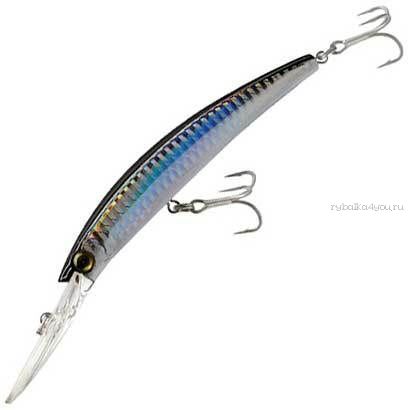 Воблер Yo-Zuri Crystal  Minnow  Deep Diver Артикул: R1135 цвет: C4/ 110 мм /16 гр / Заглубление (м) : 4,5 - 6