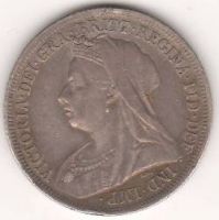 1 шиллинг 1899 г. Англия