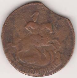 2 копейки 1757 г. брак заготовки