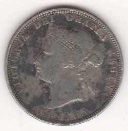 25 центов 1882 г. Канада