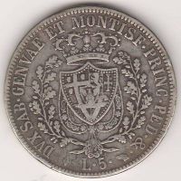 5 лир 1830 г. Сардиния