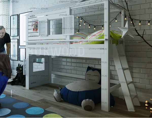 Кровать-чердак Домик Felicia №37